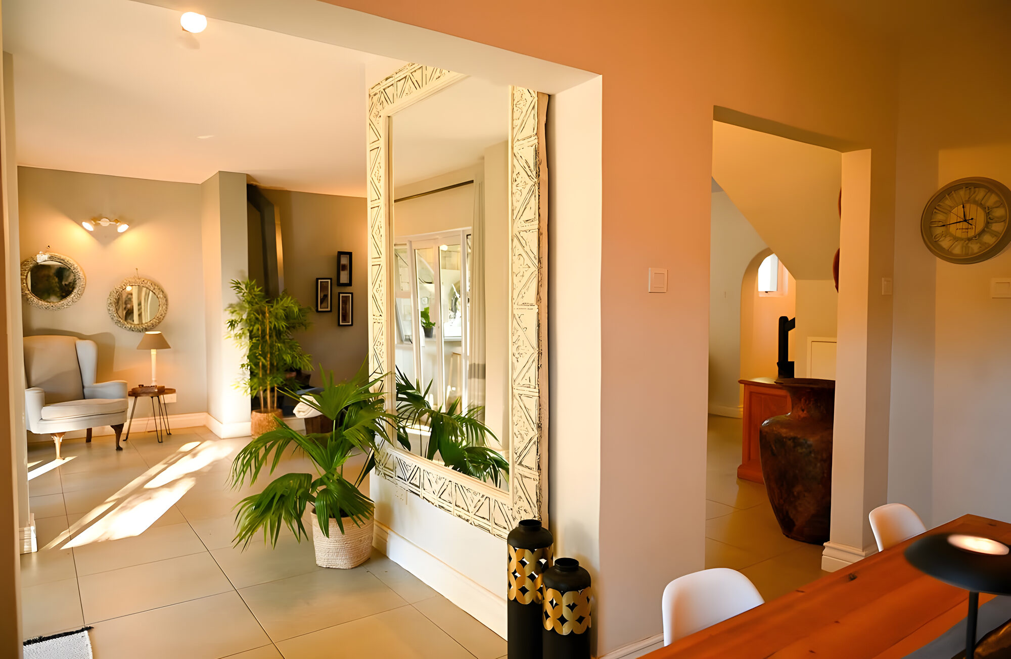 Entryway with mirror